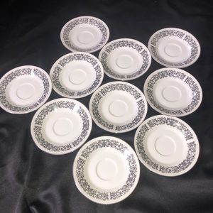 10 Ecko teacup saucers